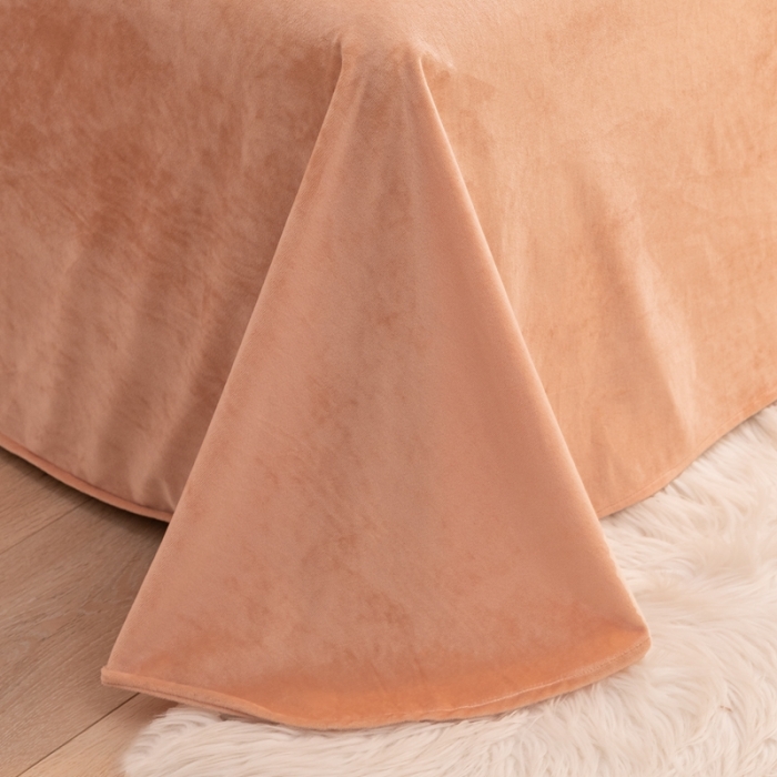 91家纺网 家纺一手货源 找家纺 秀色 婴儿绒四件套冬季牛奶绒加绒双面绒被套丝诺四件套 浅驼色