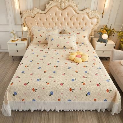 91家纺网 家纺一手货源 找家纺 宜凡 2021新款牛奶绒小清新三件套 小小碎花