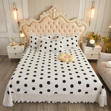 宜凡 2021新款牛奶绒单床盖 圆点