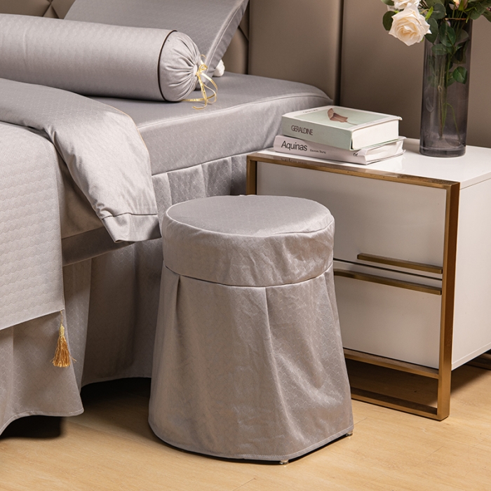 91家纺网 家纺一手货源 找家纺 不打烊家纺 2021新款焕彩尼美容床罩-银杏花开 灰色