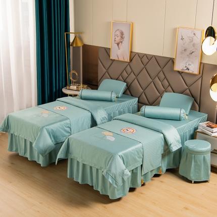 不打烊家纺 2021新款焕彩尼美容床罩-银杏花开 浅绿