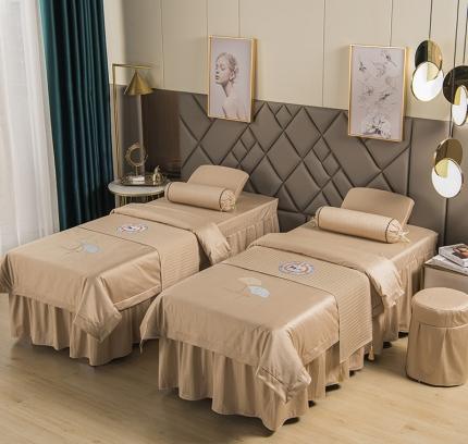 不打烊家纺 2021新款焕彩尼美容床罩-银杏花开 驼色