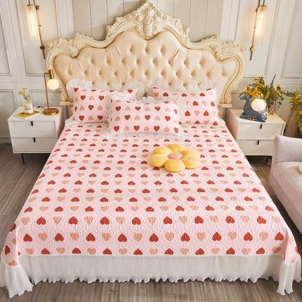 宜凡 2023新款全棉印花床盖三件套 心语