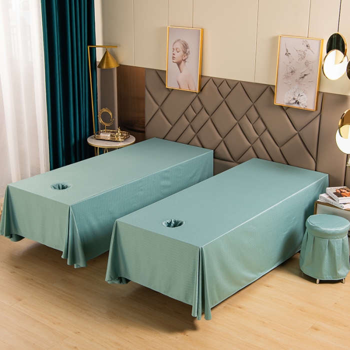 91家纺网 家纺一手货源 找家纺 不打烊家纺 2021新款焕彩尼美容床罩-银杏花开床单款 浅绿