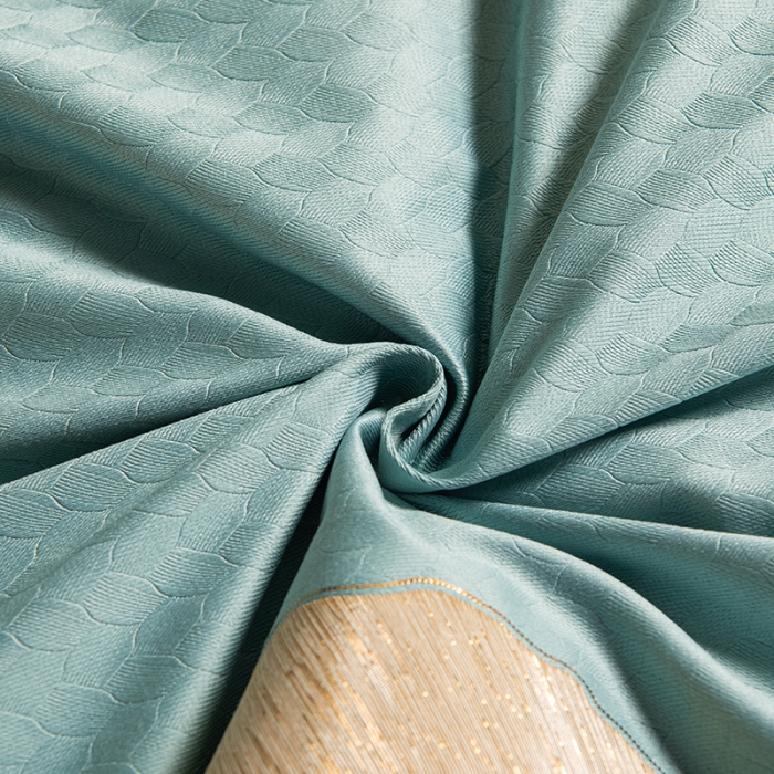 91家纺网 家纺一手货源 找家纺 不打烊家纺 2021新款焕彩尼美容床罩-银杏花开床单款 浅绿