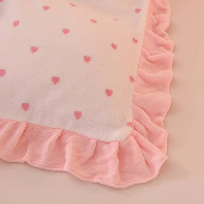 91家纺网 家纺一手货源 找家纺 欧冠家纺 2021新款保暖牛奶绒单被套 粉-爱心