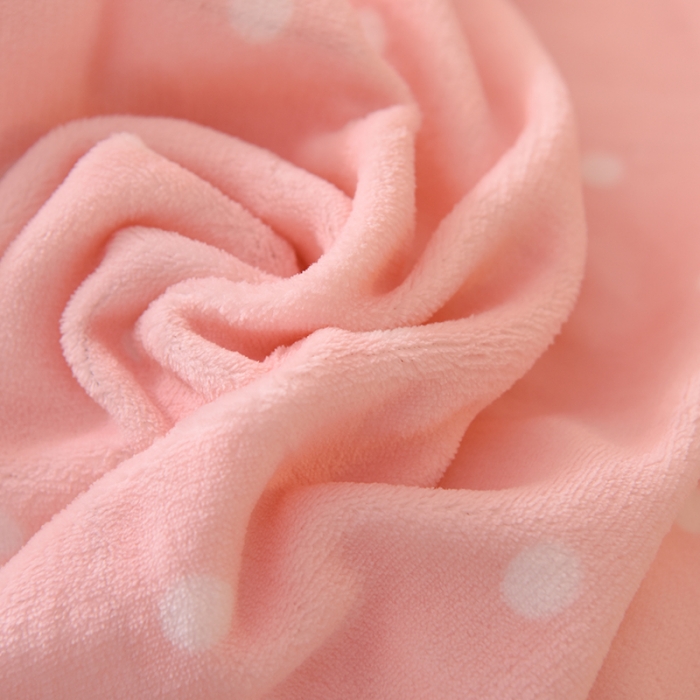 91家纺网 家纺一手货源 找家纺 欧冠家纺 2021新款保暖牛奶绒单被套 粉-波点