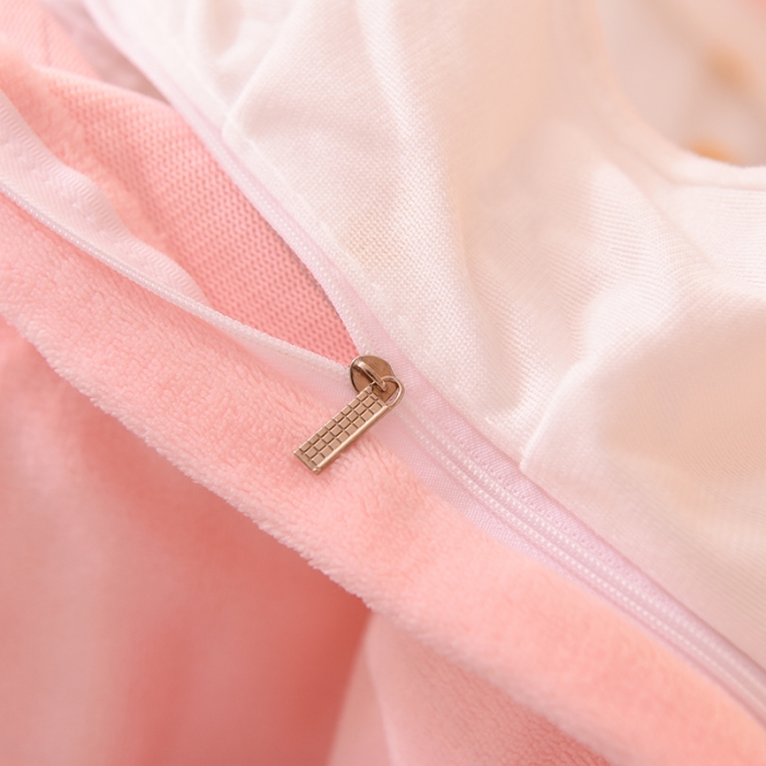 91家纺网 家纺一手货源 找家纺 欧冠家纺 2021新款保暖牛奶绒单被套 黄-爱心