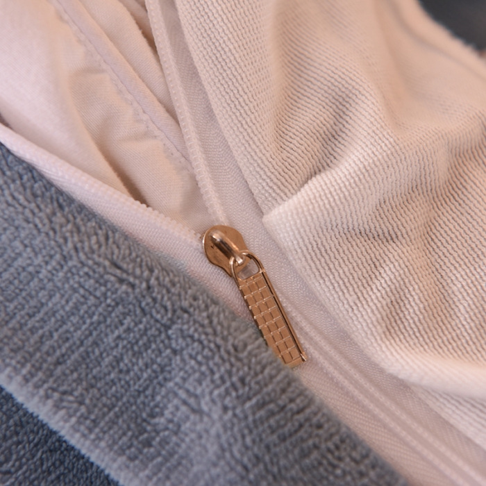 91家纺网 家纺一手货源 找家纺 欧冠家纺 2021新款保暖牛奶绒单被套 灰-波点