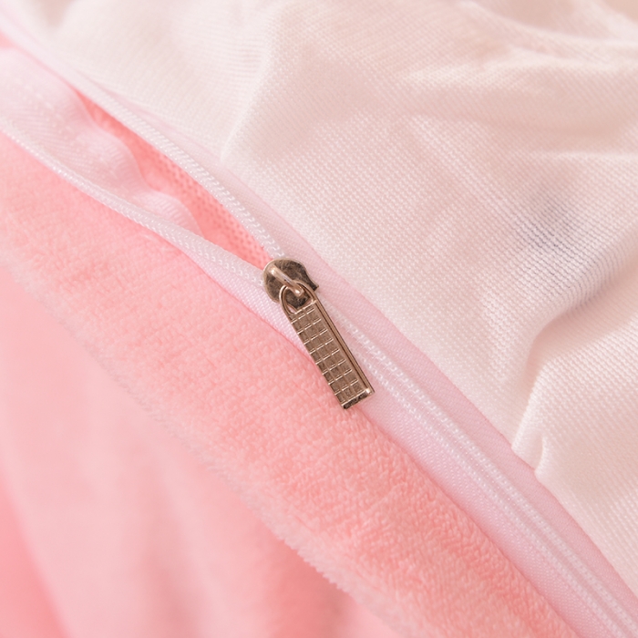 91家纺网 家纺一手货源 找家纺 欧冠家纺 2021新款保暖牛奶绒单被套 蓝-爱心