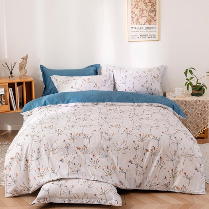 91家纺网 家纺一手货源 找家纺 （总2）星期三 2021新款花卉系列全棉13372四件套（加老板微信有会员价）