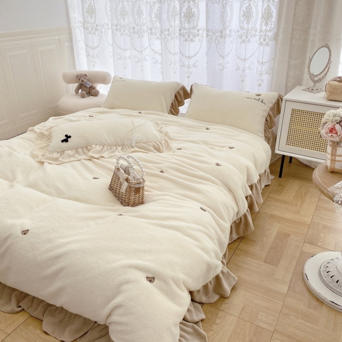 91家纺网 家纺一手货源 找家纺 （总）玛奇朵 2021秋冬新款泰迪绒系列四件套