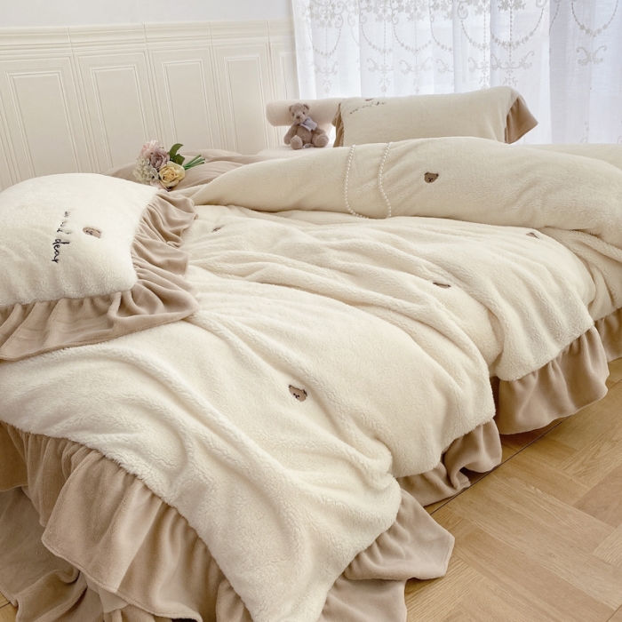 91家纺网 家纺一手货源 找家纺 （总）玛奇朵 2021秋冬新款泰迪绒系列四件套