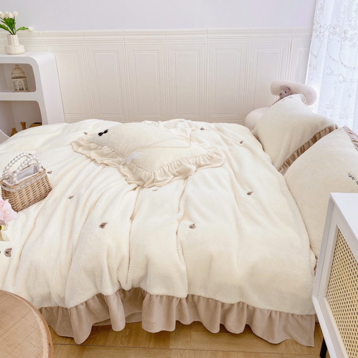 91家纺网 家纺一手货源 找家纺 （总）玛奇朵 2021秋冬新款泰迪绒系列四件套