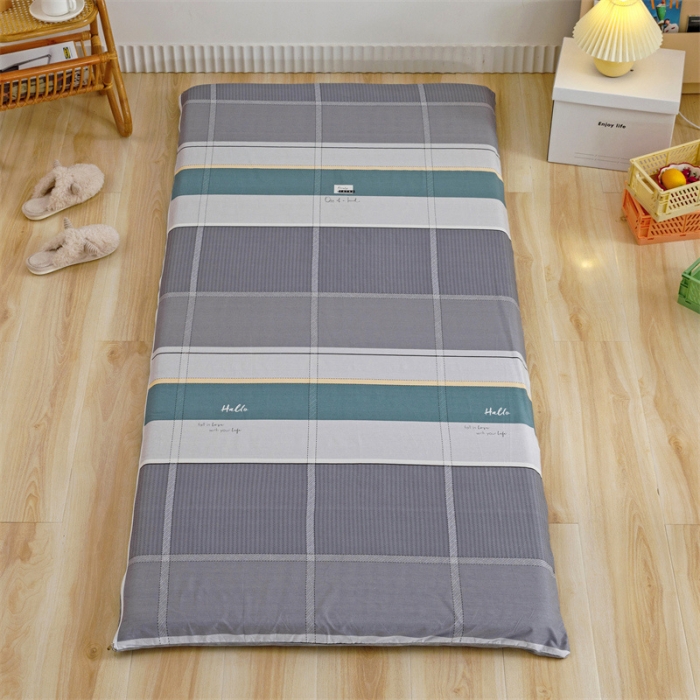 91家纺网 家纺一手货源 找家纺 凌云家纺 2021新款棉加绒床垫套 波尔兰卡绿