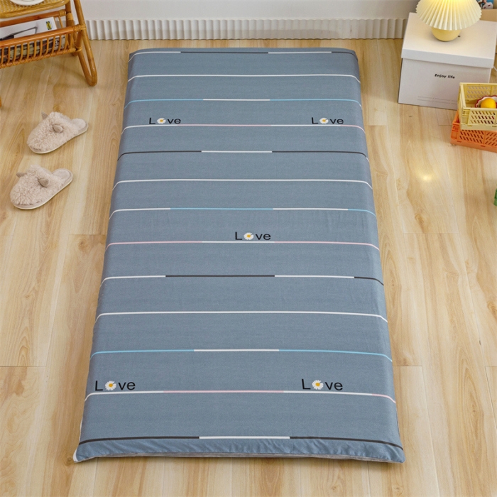 91家纺网 家纺一手货源 找家纺 凌云家纺 2021新款棉加绒床垫套 雏菊暗恋灰