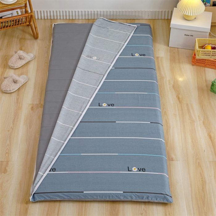 91家纺网 家纺一手货源 找家纺 凌云家纺 2021新款棉加绒床垫套 雏菊暗恋灰