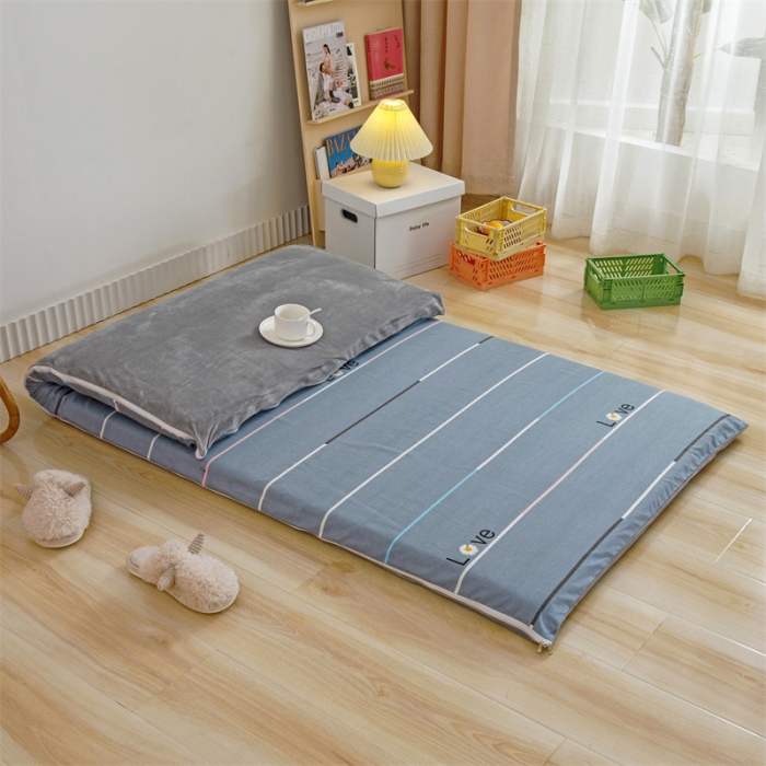 91家纺网 家纺一手货源 找家纺 凌云家纺 2021新款棉加绒床垫套 雏菊暗恋灰