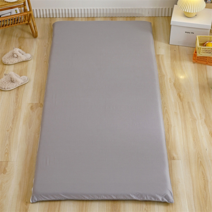 91家纺网 家纺一手货源 找家纺 凌云家纺 2021新款棉加绒床垫套 简约灰