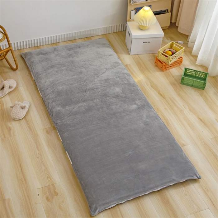 91家纺网 家纺一手货源 找家纺 凌云家纺 2021新款棉加绒床垫套 简约灰