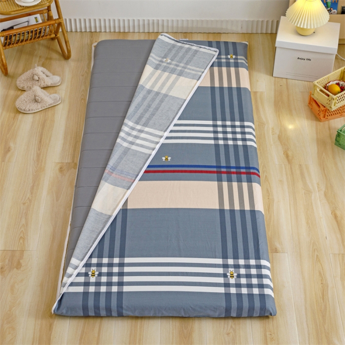 91家纺网 家纺一手货源 找家纺 凌云家纺 2021新款棉加绒床垫套 品质生活灰