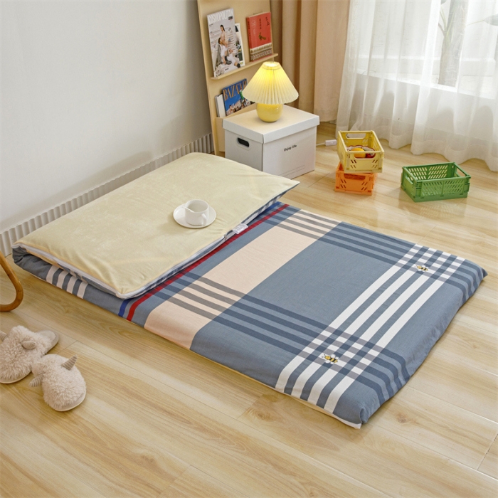 91家纺网 家纺一手货源 找家纺 凌云家纺 2021新款棉加绒床垫套 品质生活灰