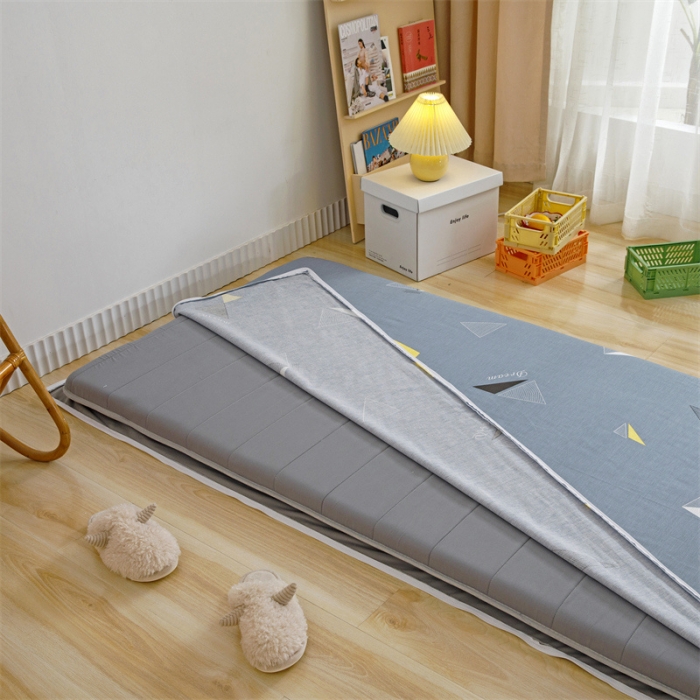 91家纺网 家纺一手货源 找家纺 凌云家纺 2021新款棉加绒床垫套 英伦时尚灰