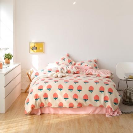 91家纺网 家纺一手货源 找家纺 （总）卡巴伦 2023新款600g云朵羊羔绒牛奶绒四件套