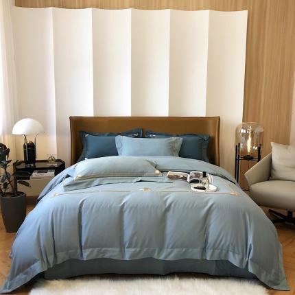 91家纺网 家纺一手货源 找家纺 （总）2023新款进口超柔澳棉磨毛刺绣工艺款四件套