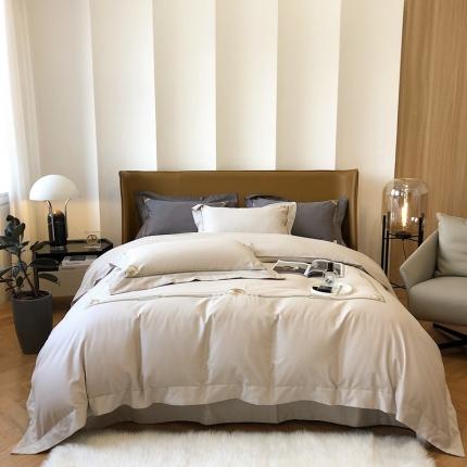 91家纺网 家纺一手货源 找家纺 2021新款进口超柔澳棉磨毛刺绣工艺款四件套恋-柔白