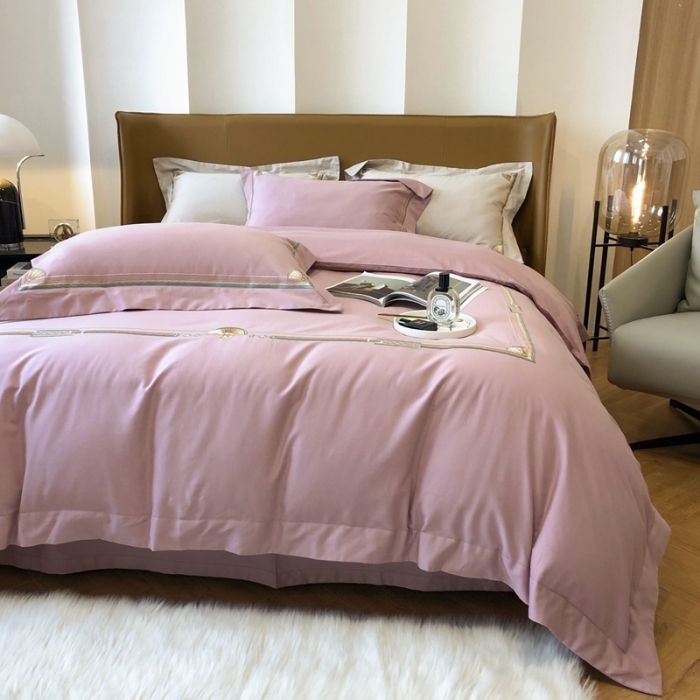 91家纺网 家纺一手货源 找家纺 （总）2023新款进口超柔澳棉磨毛刺绣工艺款四件套