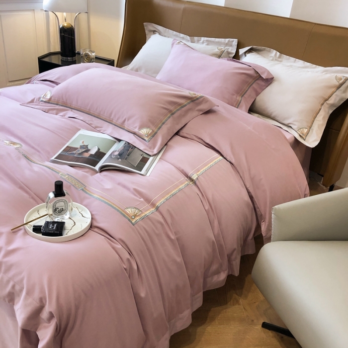 91家纺网 家纺一手货源 找家纺 （总）2023新款进口超柔澳棉磨毛刺绣工艺款四件套