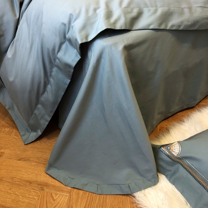 91家纺网 家纺一手货源 找家纺 2021新款进口超柔澳棉磨毛刺绣工艺款四件套恋-清绿