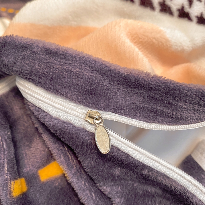 91家纺网 家纺一手货源 找家纺 金爱家 2021新款跑量款牛奶绒四件套 千鸟格