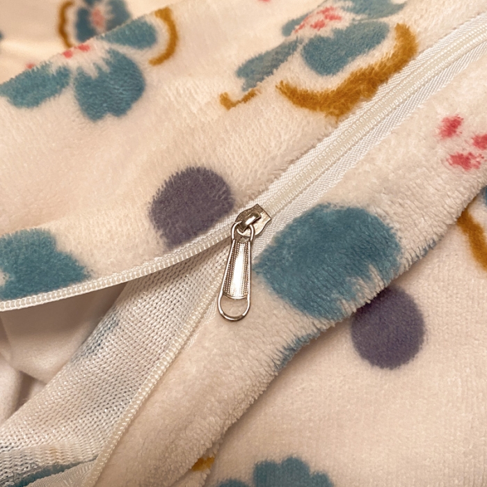 91家纺网 家纺一手货源 找家纺 金爱家 2021新款跑量款牛奶绒四件套 梅花-绿