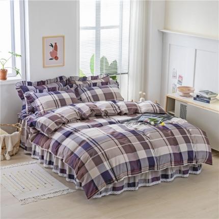 91家纺网 家纺一手货源 找家纺 （总）纽缦 2021新款上下边夹棉四件套