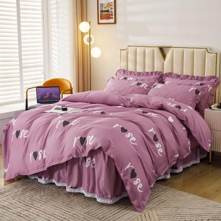 91家纺网 家纺一手货源 找家纺 （总）纽缦 2021新款上下边夹棉四件套