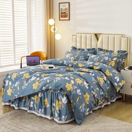 纽缦 2021新款上下边夹棉四件套 淡香伊人