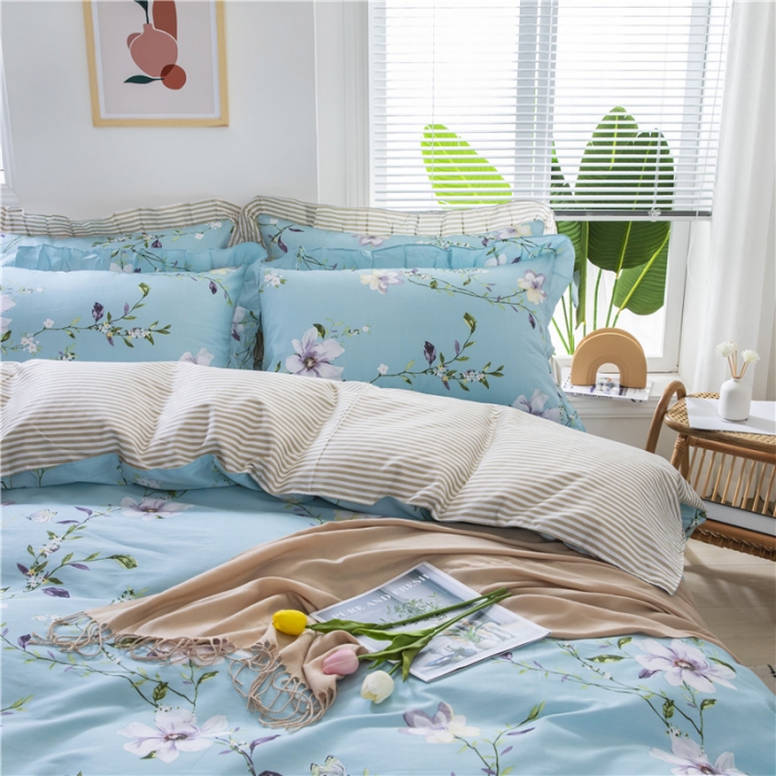 91家纺网 家纺一手货源 找家纺 纽缦 2021新款上下边夹棉四件套 芬芳兰