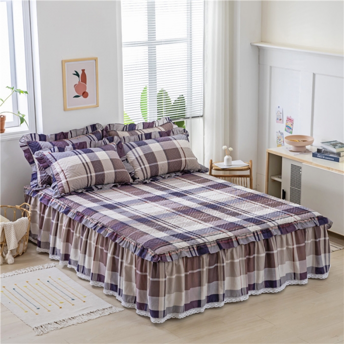 91家纺网 家纺一手货源 找家纺 纽缦 2021新款上下边夹棉四件套 灰色格调