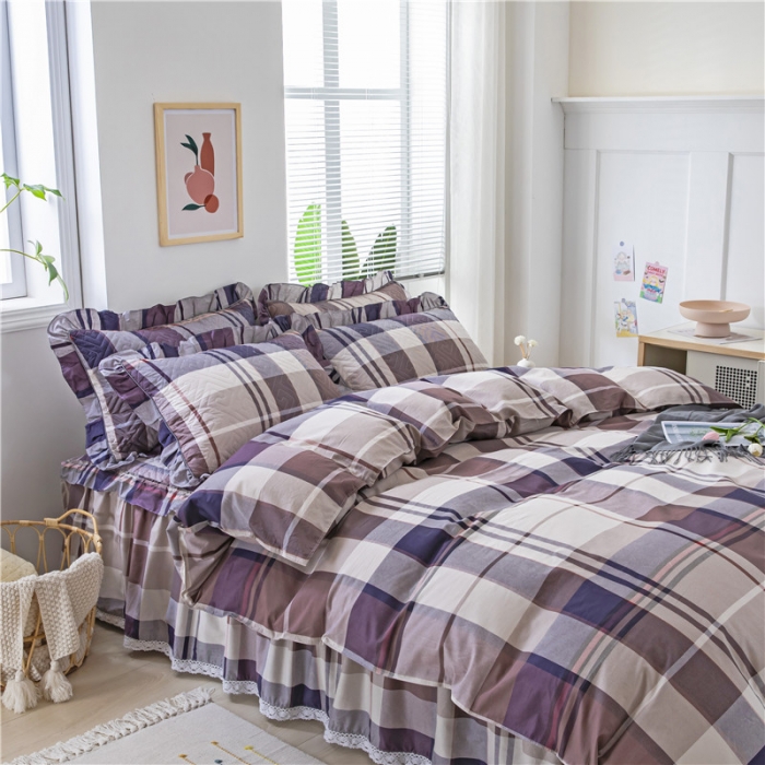 91家纺网 家纺一手货源 找家纺 纽缦 2021新款上下边夹棉四件套 灰色格调