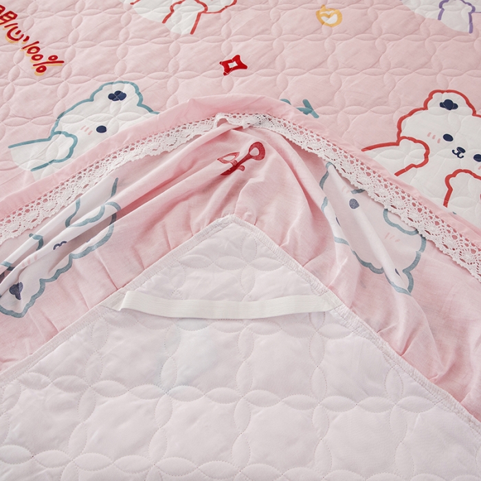 91家纺网 家纺一手货源 找家纺 纽缦 2021新款上下边夹棉四件套 萌萌熊