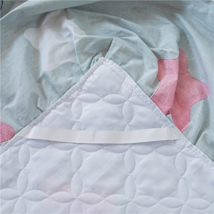 91家纺网 家纺一手货源 找家纺 纽缦 2021新款上下边夹棉四件套 喵星球绿