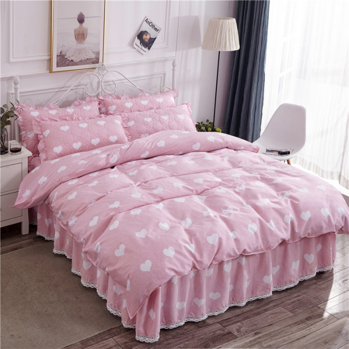 91家纺网 家纺一手货源 找家纺 纽缦 2021新款上下边夹棉四件套 清新物语