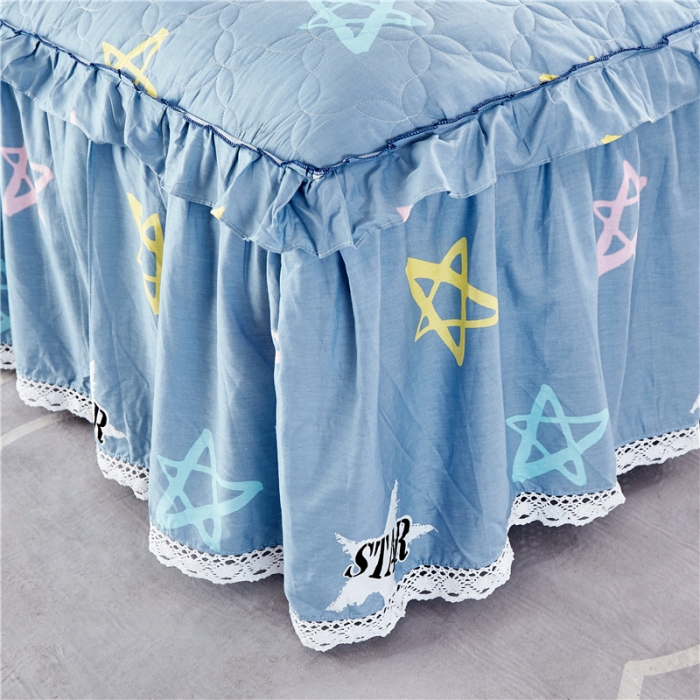 91家纺网 家纺一手货源 找家纺 纽缦 2021新款上下边夹棉四件套 星梦缘蓝