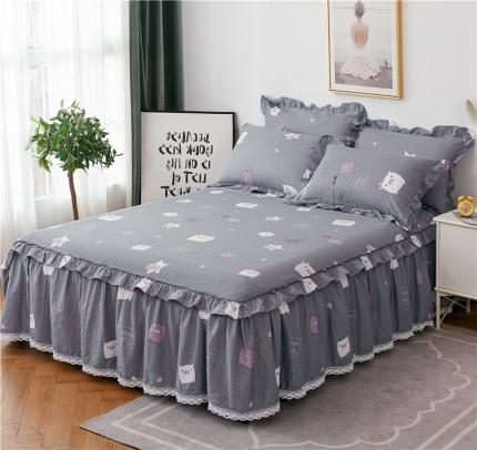 91家纺网 家纺一手货源 找家纺 （总）纽缦 2021新款上下边纯棉床裙