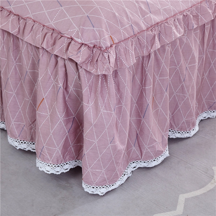 91家纺网 家纺一手货源 找家纺 纽缦 2021新款上下边纯棉床裙 菲拉格