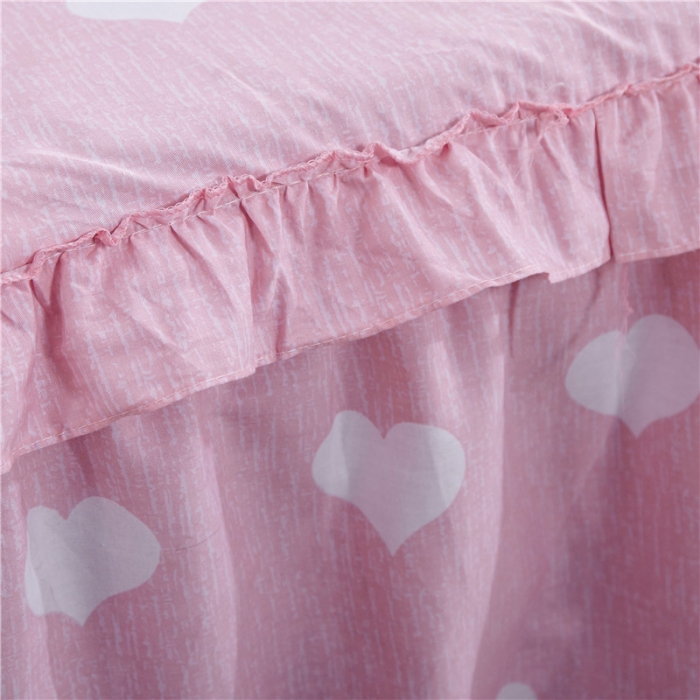 91家纺网 家纺一手货源 找家纺 纽缦 2021新款上下边纯棉床裙 清新物语