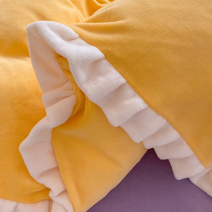 91家纺网 家纺一手货源 找家纺 安哆啦 2021新款糖果色单品床裙 糖果色-风信紫