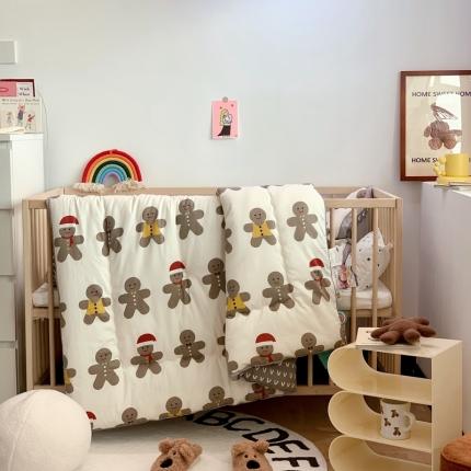 橘滋家纺 2021新款A类60支长绒棉大豆蛋白儿童卡通冬被 饼干小熊